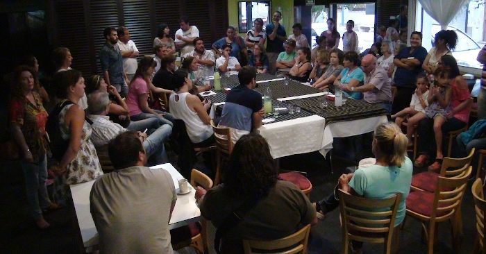 Reunión convocada por la Defensoría del Pueblo en el Hotel Victoria.